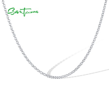 SANTUZZA 925 Sterling Silver Chain Necklace Fashion Jewelry Length Of 45cm / 55cm 