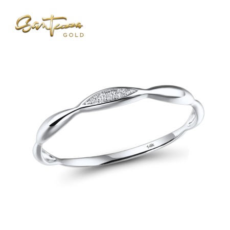 SANTUZZA 14K 585 Yellow /White /Rose Gold Rings Diamond Fine Jewelry
