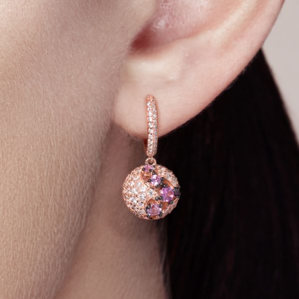 SANTUZZA 925 Sterling Silver Drop Earrings Shiny Created