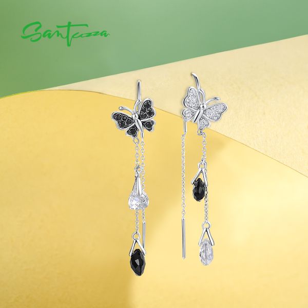 SANTUZZA Pure 925 Sterling Silver Earrings For Women