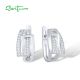 SANTUZZA 925 Sterling Silver Earrings White Cubic Zirconia Latch Back Fine Jewelry