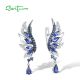 SANTUZZA 925 Sterling Silver Earrings Sparkling Blue White CZ Angel Wings Jewelry