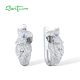 SANTUZZA 925 Sterling Silver Earrings Blue White CZ Parrot Fine Jewelry