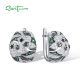 SANTUZZA 925 Sterling Silver Earrings Green Black Spinel White CZ Flower Fine Jewelry