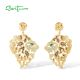 SANTUZZA 925 Sterling Silver Drop Earrings Multi Gems Vintage Sea Fish Jewelry