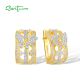 SANTUZZA 925 Sterling Silver Earrings White Cubic Zirconia Butterfly Fine Jewelry