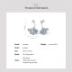 SANTUZZA 925 Sterling Silver Earrings Sky Blue Spinel White CZ Vivid Leaf Jewelry