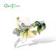 SANTUZZA 925 Sterling Silver Brooch White CZ Pearls Bellflower Leaf Jewelry Enamel
