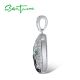 SANTUZZA 925 Sterling Silver Pendant Without Chain Pink Green Cherry Tree White CZ Jewelry
