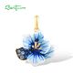 SANTUZZA 925 Sterling Silver Pendant Blue Spinel Enamel Flower Trendy Gifts Fine Jewelry