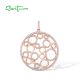 SANTUZZA 925 Sterling Silver Pendant  White Cubic Zirconia Circle Geometric Fine Jewelry