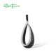 SANTUZZA 925 Sterling Silver Pendant Black Spinel White CZ Drop Shape Pendant Fine Jewelry