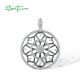 SANTUZZA 925 Sterling Silver Pendant White Cubic Zirconia Kaleidoscope Pendant Fine Jewelry