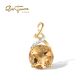 SANTUZZA 14K 585 Yellow Gold Pendant Citrine Diamond Fine Jewelry