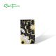 SANTUZZA 925 Sterling Silver Pendant For Women White CZ Black Spinel Flower Delicate Fine Jewelry