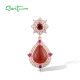 SANTUZZA 925 Sterling Silver Pendant Sparkling Blue Spinel Chic Starry Jewelry