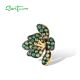 SANTUZZA 925 Sterling Silver Earrings Green Spinel Exaggerate Lili Flower Jewelry