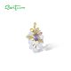 SANTUZZA 925 Sterling Silver Pendant for Women Blue Lace Agate Purple Grape Fine Jewelry