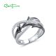 SANTUZZA 925 Sterling Silver Ring Sparkling White Cubic Zirconia Jewelry