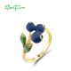 SANTUZZA 925 Silver Ring Fruits Blueberries & Pomegranate Jewelry Enamel
